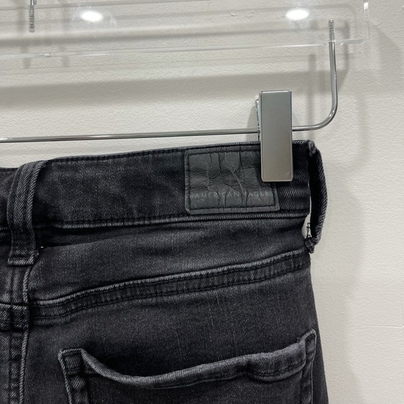 American Eagle High Rise Shortie Denim Short Black - Picture 5 of 9